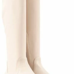 POSH By Poelman CYBELE Dames Hoge Stretch Laarzen - Crème - Maat 38 -Dames-schoenen Verkoop 470x840 1