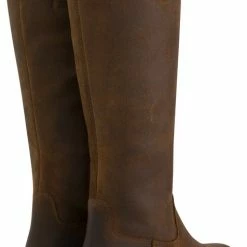 Travelin' Daneborg Hoge Dameslaarzen Winter - Wax Suede Leer - Wol Gevoerd - Cognac - Maat 41 -Dames-schoenen Verkoop 476x840