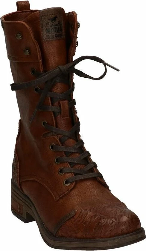 Mustang dames veterboot - Cognac - Maat 40 Mustang Dames Veterboot - Cognac - Maat 40 -Dames-schoenen Verkoop 488x840 5