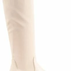 POSH By Poelman CYBELE Dames Hoge Stretch Laarzen - Crème - Maat 38