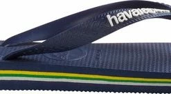 Havaianas Brasil Logo Unisex Slippers - Navy Blue - Maat 35/36 -Dames-schoenen Verkoop 550x136 1