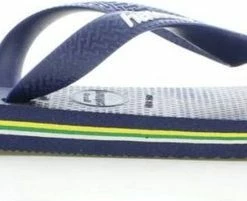 Havaianas Brasil Logo Unisex Slippers - Navy Blue - Maat 35/36 -Dames-schoenen Verkoop 550x201 16