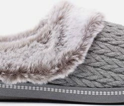 Skechers COZY CAMPFIRE - COZY TIMES Dames Pantoffels - Grijs - Maat 38 -Dames-schoenen Verkoop 550x213