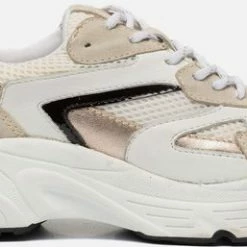 Ann Rocks Sneakers Beige Leer 102505 - Dames - Maat 40