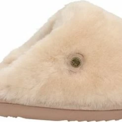 Warmbat Mungo Fur Dames Pantoffels - Stone - Maat 39