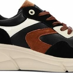 Mexx Dames Sneaker Jilou Black/Tan -Dames-schoenen Verkoop 550x269 16