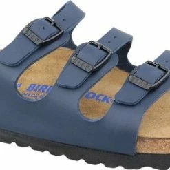 Birkenstock Florida BF WB Narrow Dames Slippers - Blue - Maat 40