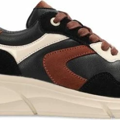 Mexx Dames Sneaker Jilou Black/Tan -Dames-schoenen Verkoop 550x276 11
