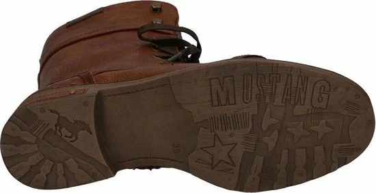 Mustang dames veterboot - Cognac - Maat 40 Mustang Dames Veterboot - Cognac - Maat 40 -Dames-schoenen Verkoop 550x282 4