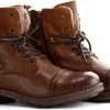 NoGRZ P.Post - Dames Leren Enkellaars - Winter Veterboots - Wol Gevoerd - Cognac - Maat 41 -Dames-schoenen Verkoop 550x311 11