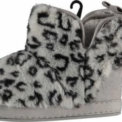 Hoge Sloffen Dames | Fake Fur | Dierenprint | Grijs | Maat 41/42 | Sloffen Dames | Warme Sloffen Dames | Apollo -Dames-schoenen Verkoop 550x312 10