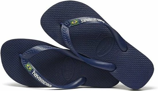 Havaianas Brasil Logo Unisex Slippers - Navy Blue - Maat 47/48 Havaianas Brasil Logo Unisex Slippers - Navy Blue - Maat 47/48 -Dames-schoenen Verkoop 550x318 3