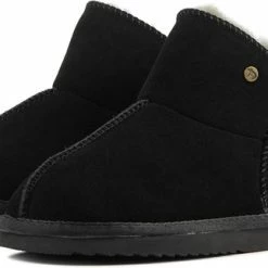 Warmbat Vrouwen Suède Harde Zool Pantoffels / Dichte Sloffen - Willow - Zwart - Maat 41 -Dames-schoenen Verkoop 550x323