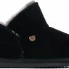 Warmbat Vrouwen Suède Harde Zool Pantoffels / Dichte Sloffen - Willow - Zwart - Maat 41