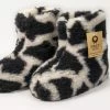 Fast Wool Wollen Sloffen - Laars Model - Zwart Wit - Maat 41 -Dames-schoenen Verkoop 550x339 2