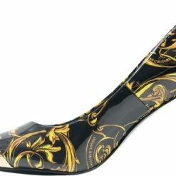 Versace Jeans Couture Versace Jeans Fondo Scarlett Dis. S50 Dames Pump - Zwart/Goud - Maat 39 -Dames-schoenen Verkoop 550x345 3