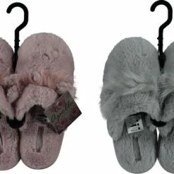 Apollo Sloffen - Pantoffels Dames - Pantoffels - Sloffen Dames - Instap Sloffen - Zacht - Fluffy - Grijs - Maat 41/42 -Dames-schoenen Verkoop 550x349 7