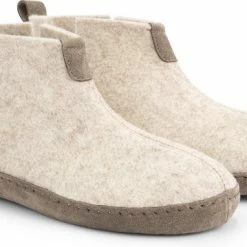 Travelin' Stay-Home Dames Hoge Sloffen - Wollen Pantoffels - Suede Zool - Zand Beige - Maat 38 -Dames-schoenen Verkoop 550x359 8