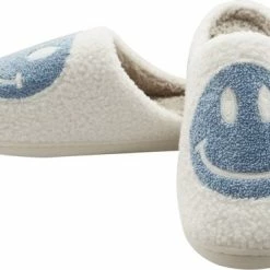 Budino Smiley Pantoffels - Smiley Sloffen - Pantoffels - Sloffen - Dames En Heren - Wit Blauw - Maat 41/42 -Dames-schoenen Verkoop 550x373 1