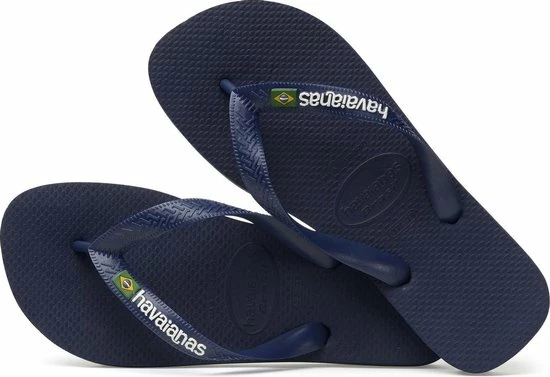 Havaianas Brasil Logo Unisex Slippers - Navy Blue - Maat 47/48 Havaianas Brasil Logo Unisex Slippers - Navy Blue - Maat 47/48 -Dames-schoenen Verkoop