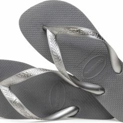 Havaianas Top Tiras Dames Slippers - Steel Grey - Maat 39/40 -Dames-schoenen Verkoop 550x380 4