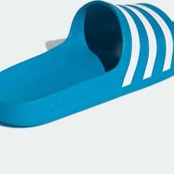 Adidas Slippers - Maat 44.5 - Unisex - Aquablauw - Wit -Dames-schoenen Verkoop 550x393 7