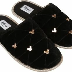 Mickey Disney Mouse - Zwarte Damespantoffels / Sloffen, Gewatteerd, Comfortabel / 38-39 -Dames-schoenen Verkoop 550x400 6