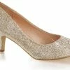 Pleaser Pumps -40 Shoes- DORIS-06 US 10 Beige/Goudkleurig