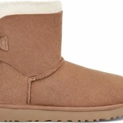 Ugg Mini Bailey Fluff Bow Laarzen Bruin - Dames Laarzen - 1123635-CHE - Maat 37