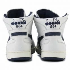 Diadora Sneakers Dames - Hoge Sneakers / Damesschoenen - Leer - Mi Basket Used Z - Wit - Maat 40 -Dames-schoenen Verkoop 550x415 8