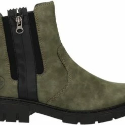 Rieker Dames Chelseaboot - Kaki - Maat 38