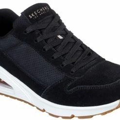 Skechers Uno-Two For The Show Dames Sneakers - Black - Maat 36 -Dames-schoenen Verkoop 550x422 4