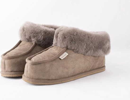 Shepherd Lena Dames Sloffen - Stone - Maat 40 Shepherd Lena Dames Sloffen - Stone - Maat 40 -Dames-schoenen Verkoop