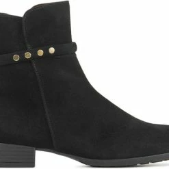 Gabor Enkellaarsjes Dames / Laarzen / Damesschoenen - Suède - 92.716.47 - Zwart - Maat 40 -Dames-schoenen Verkoop 550x425 4