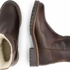 Travelin' Vartae Dames Enkellaarzen - Wol Gevoerde Boots - Donkerbruin Leer - Maat 40 -Dames-schoenen Verkoop 550x431 1