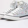 British Knights DEE Dames Sneakers Hoog - Babyblauwe Bloemen - Maat 38