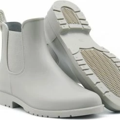 Geweo Regenlaarzen - Wellington Chelsea Laarzen - Kerstmis - Kerstfeest - Christmas Gift - Middelhoge Schoen - Kort Boots - Waterdichte - Dames - Grijs - Maat 36 -Dames-schoenen Verkoop 550x440 3