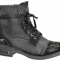 Mustang Dames Veterboot - Zwart - Maat 38 -Dames-schoenen Verkoop 550x440 5