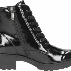 Marco Tozzi - Dames Veterschoenen Zwartlak