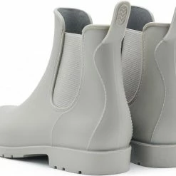 Geweo Regenlaarzen - Wellington Chelsea Laarzen - Kerstmis - Kerstfeest - Christmas Gift - Middelhoge Schoen - Kort Boots - Waterdichte - Dames - Grijs - Maat 36 -Dames-schoenen Verkoop 550x452 1