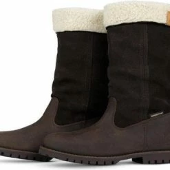 MGO Leisure Wear MGO Bross Mucks - Leren Dameslaars - Waterdichte Laarzen - Wol Gevoerd - Bruin Suede Leer - Maat 40