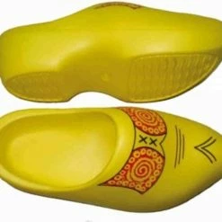 ELCEE-HALY BV Hollandse Kunststof Draagklomp – Traditioneel Boerenmotief – Geel - EVA -40 / 41