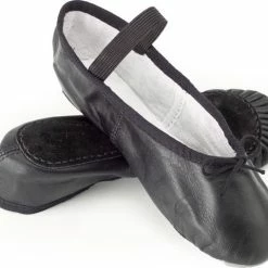 Dancer Dancewear Balletschoenen Leer | ZWART | Hele Zool Van Suède | Balletschoen Voor Dames | Maat 38