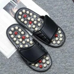 Massage Slippers Unisex Maat (42-43) - Voet Massage/Foot Massage - Acupunctuur Slipper - Gezondheidsslipper Dames/Heren - Acupunctuur - Zwart - BestMen® -Dames-schoenen Verkoop 550x490 8