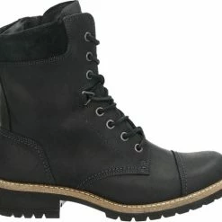 Ecco Elaine Dames Veterboot - Zwart Zwart - Maat 39