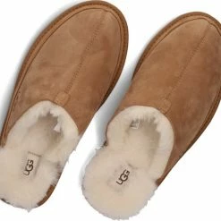 UGG Mannen Suède Harde Zool Pantoffels / Open Sloffen - 1123660 - Cognac - Maat 43 -Dames-schoenen Verkoop 550x506 7