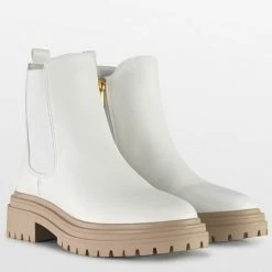 POSH By Poelman LOT Dames Chelsea Laarzen - Crème Wit - Maat 39 -Dames-schoenen Verkoop 550x510 9