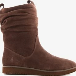Hush Puppies Suede Dames Enkellaarsjes Bruin - Bruin - Maat 38 - Echt Leer -Dames-schoenen Verkoop 550x525 8