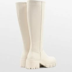 POSH By Poelman NORI Dames Hoge Laarzen - Crème - Maat 39 -Dames-schoenen Verkoop 550x530 7