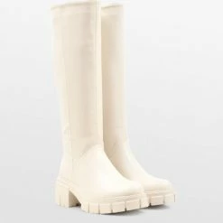 POSH By Poelman NORI Dames Hoge Laarzen - Crème - Maat 39 -Dames-schoenen Verkoop 550x531 7